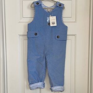 TBBC Lawson Longall Corduroy Beal Street Blue/Gingham, NWT, 2T
